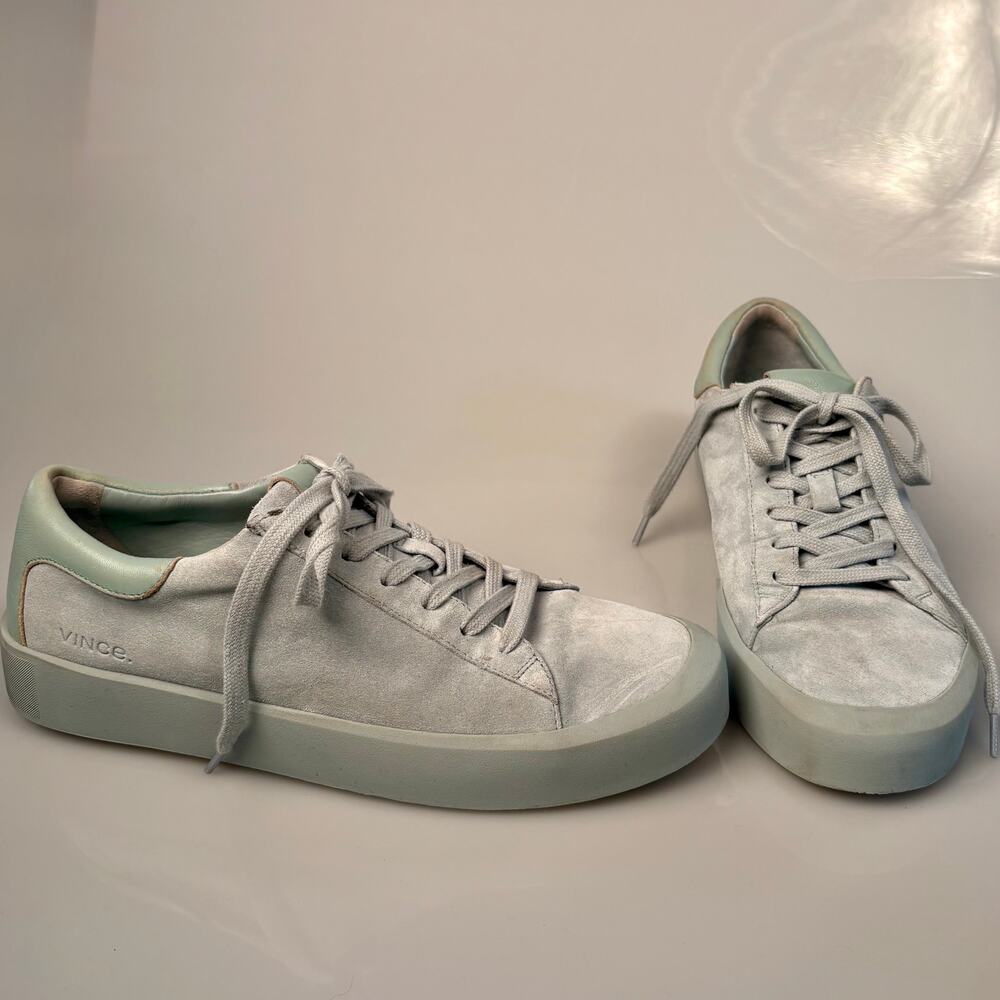 Light Blue Vince Gabi Lace-Up Sneakers